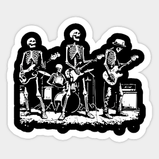 skeletons rock and roll Sticker